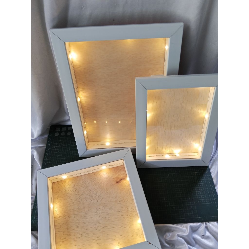 Bingkai 3D LED Bingkai Kado Bingkai Mahar Pigura Scrapbook Frame Foto