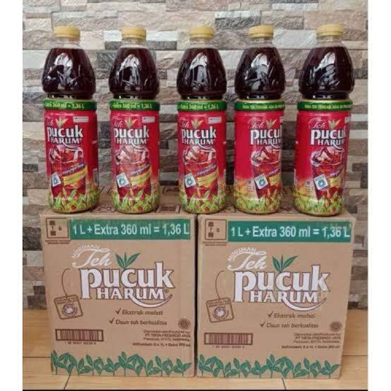 Teh Pucuk Harum 1 Liter Extra 1300 Ml 1 Dus Isi 6 Botol 1.3L