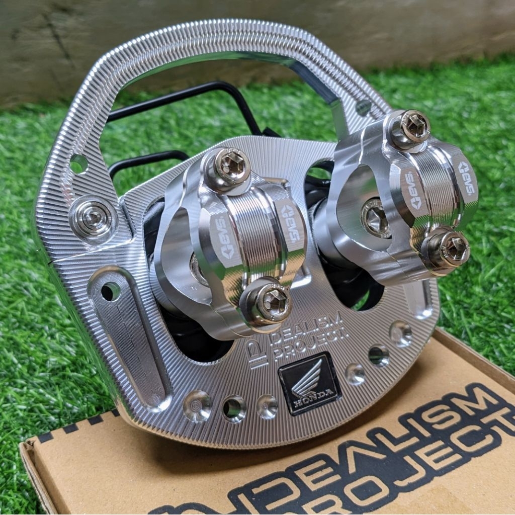 Dudukan Stang PCX 160 / PCX 150,, Cover CNC IDEALISM,, Post Comp PCX 160 / PCX 150 + Set karet Pered