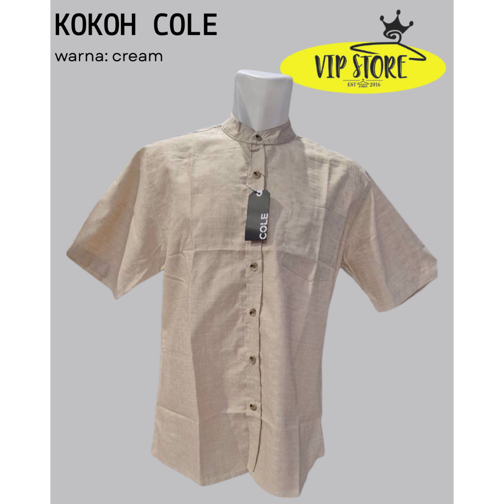 Koko Cole Dewasa Lengan Pendek 5 Warna M-XXL