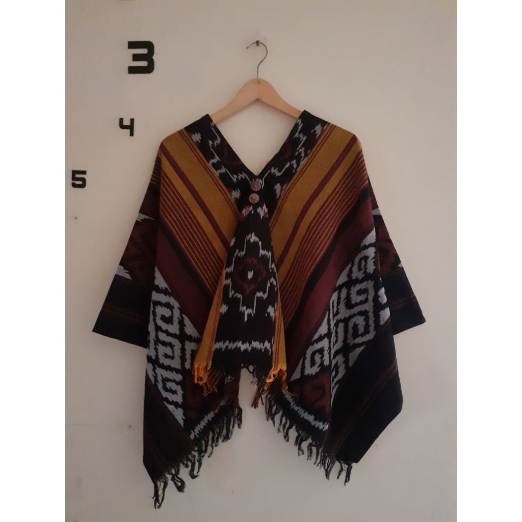 preloved sisa stock butik one set setelan rok atasan batwing tenun troso