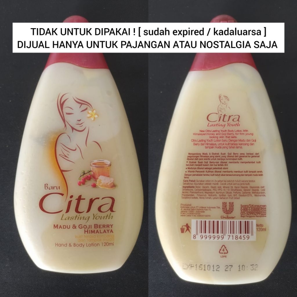 [ TIDAK UNTUK DIPAKAI & EXP 161012  ISI SUDAH BERUBAH ] DIJUAL HANYA UNTUK PAJANGAN ATAU NOSTALGIA S