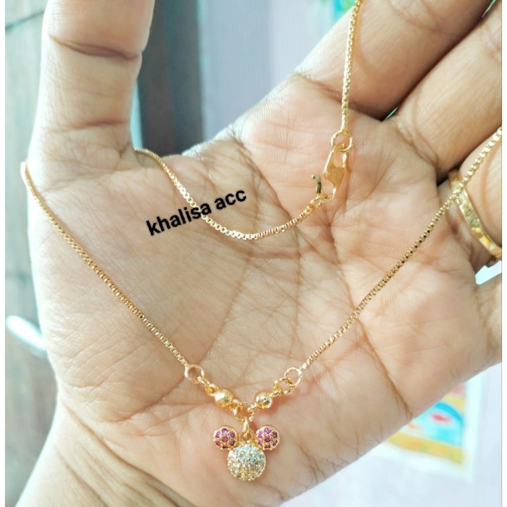 kalung bayi dan anak2 xuping asli rantai itali plus liontin cute untuk usia 1-6 tahun