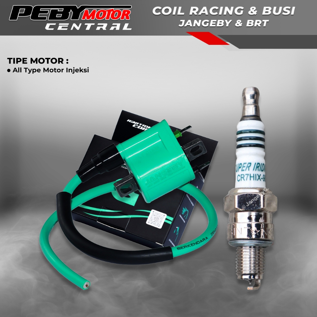 Paket Koil Coil Jangeby Injeksi Set Busi Brt Universal Semua Motor Injeksi