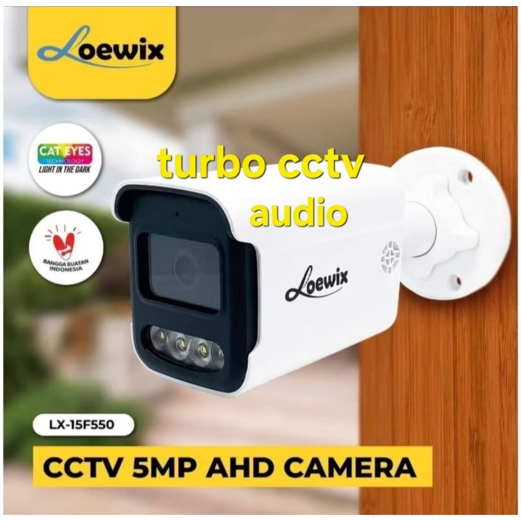 KAMERA CCTV OUTDOOR 5MP 2560P MIC AUDIO COLORVU MALAM WARNA