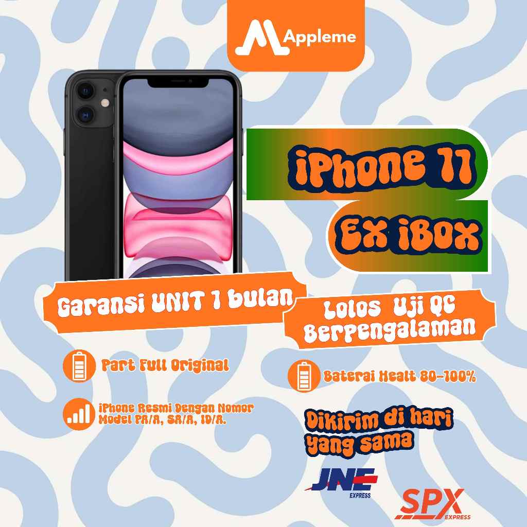 iPhone 11 64GB | 128GB Second Resmi EX iBox Nominus Fullset All Operator