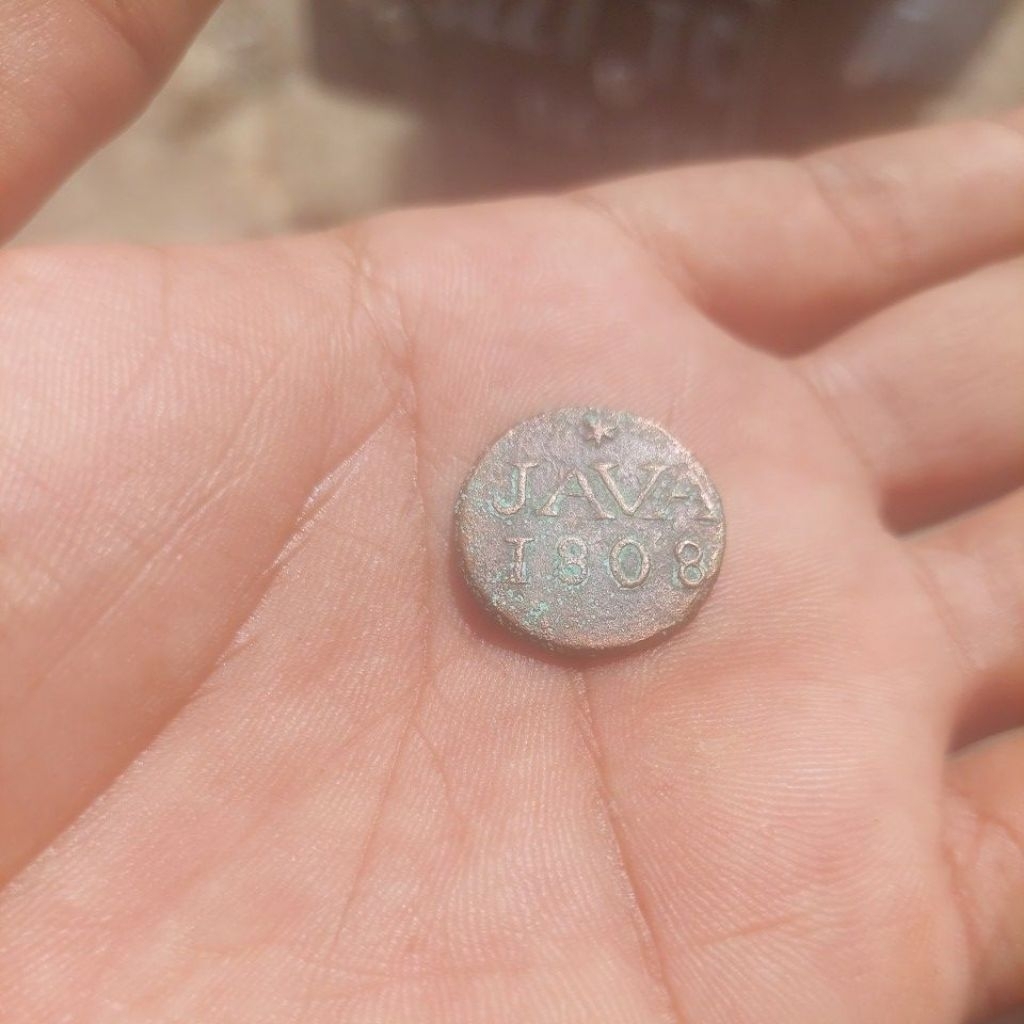 Koin Voc java tahun 1808. tebal utuh.
