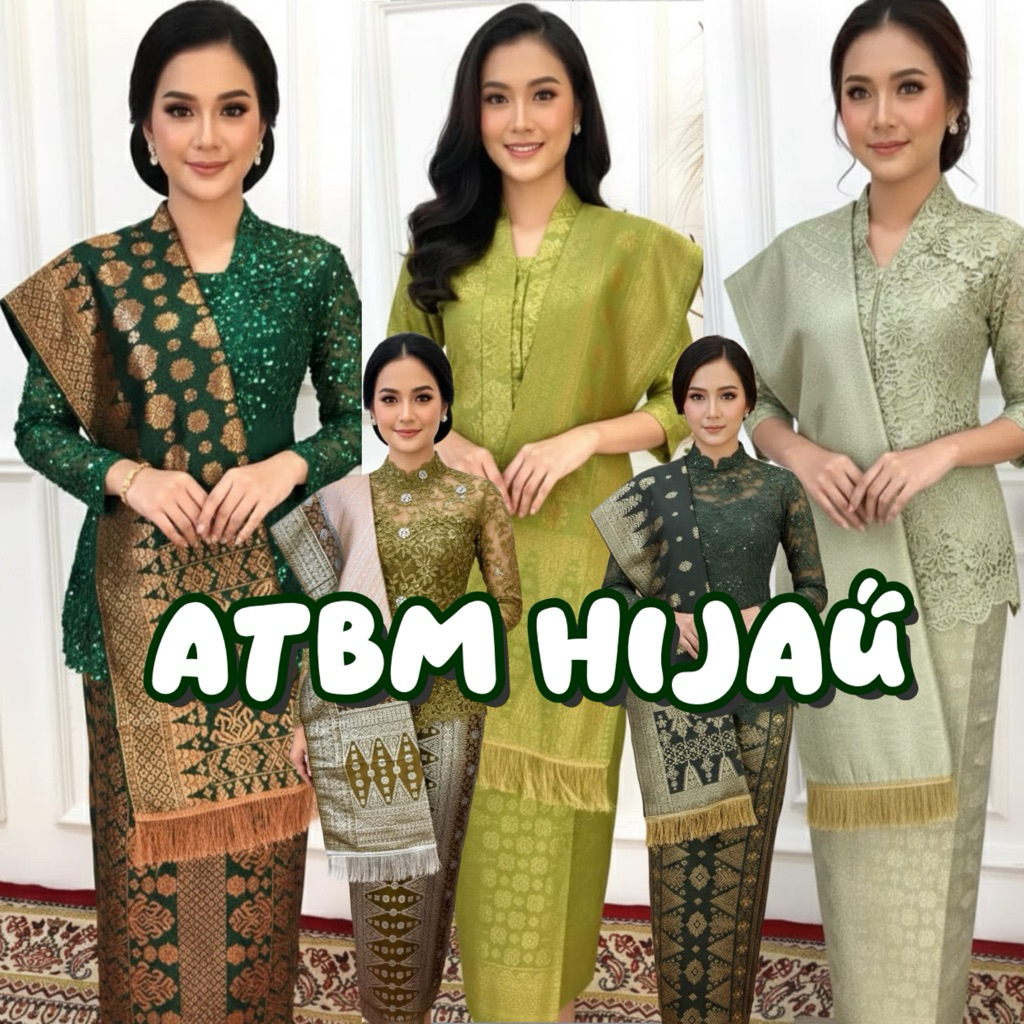 SONGKET MESIN / ATBM / ANEKA HIJAU