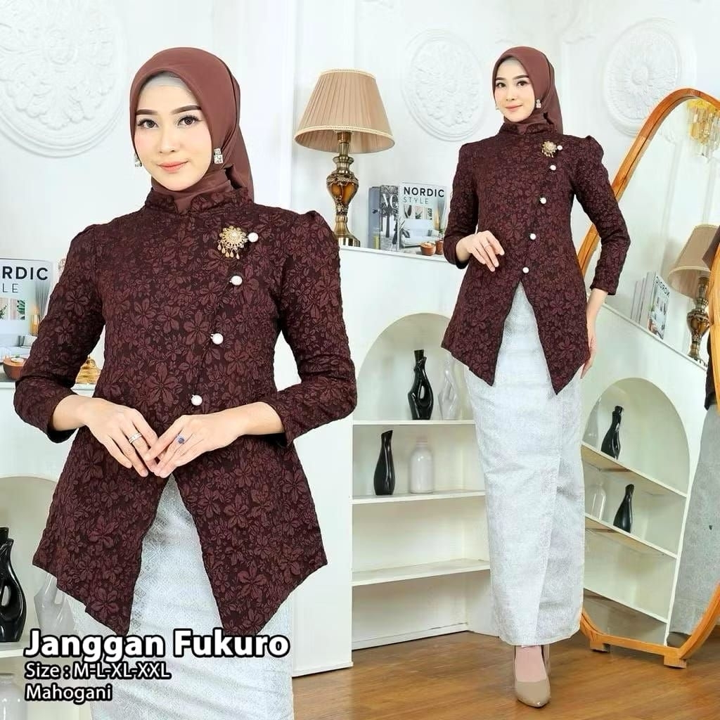 KK ( Atasan Saja ) Atasan Kebaya Modern Janggan Jaguar Fukuro Atasan Kebaya Wisuda Atasan Kebaya Kon
