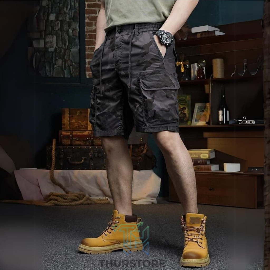 CELANA PENDEK CARGO CAMO UNISEX