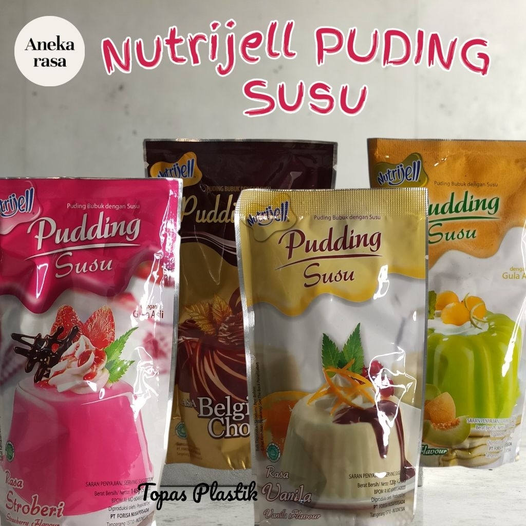 Puding susu berbagai macam rasa buah