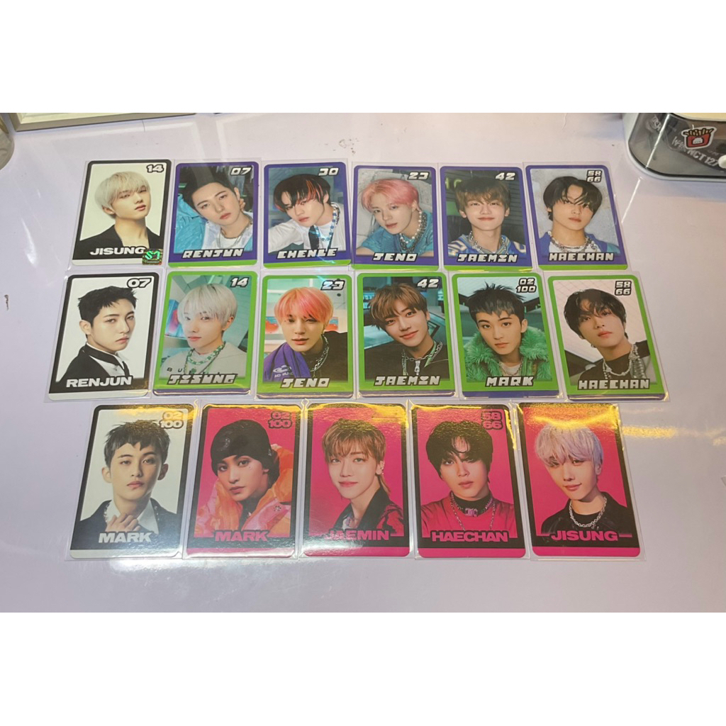 photocard official trading card nct dream glitch mode a b ver bnw pink hijau biru tc