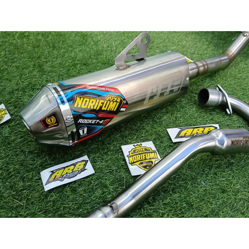 KNALPOT NORIFUMI ROKET 4 PNP UNTUK MOTOR CRF 150 KLX 150 KLX BF D-TRACKER KLX DM SE WR 155