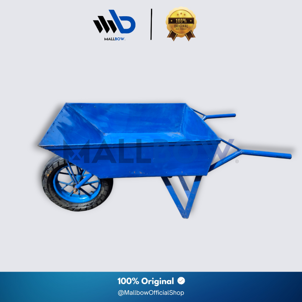 Mallbow | Gerobak Angkong / Gerobak Arco / Handcart / Wheel Barrow / Gerobak Sorong Proyek Full Plat