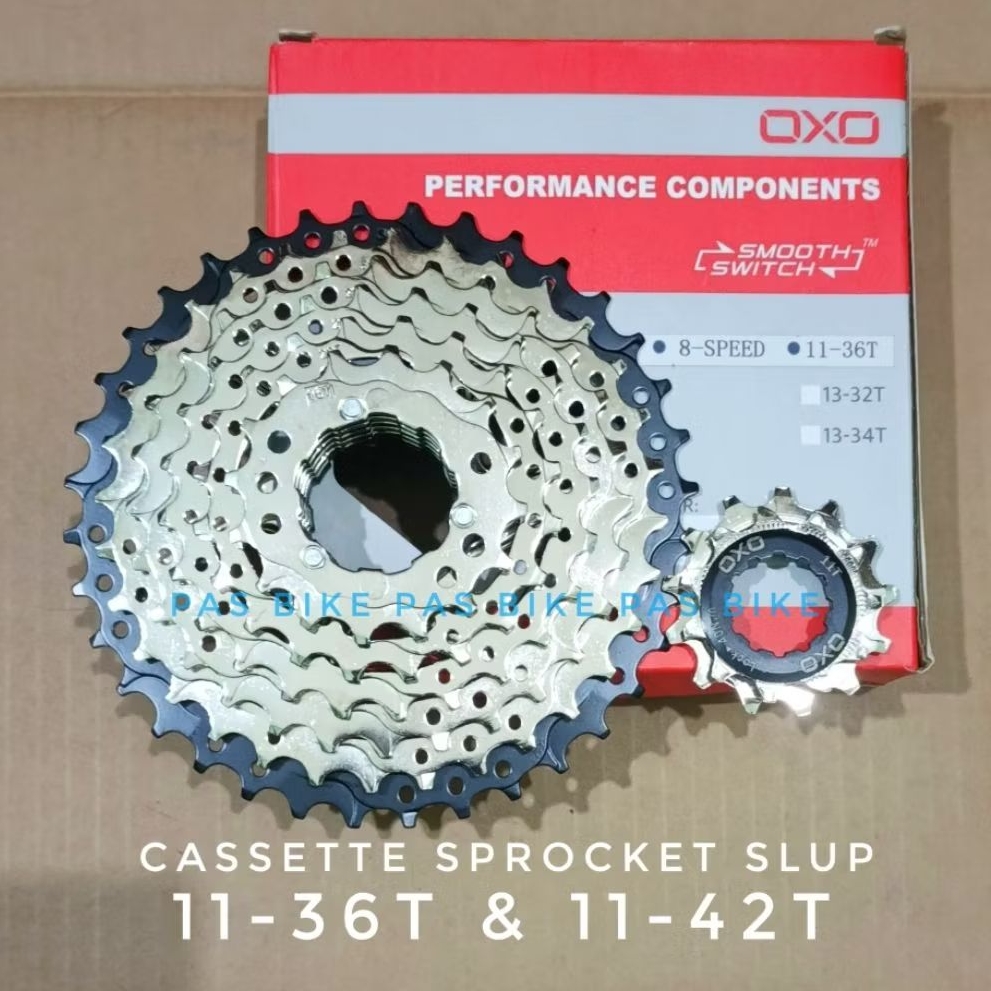 Sprocket 8 Speed 11-42T dan 11-36T Krom Sproket OXO 8speed