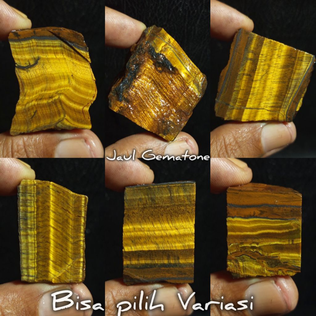 BATU TIGER EYE/NATURAL BAHAN TIGER EYE/BATU BIDURI SEPAH NEMPEL MAGNET