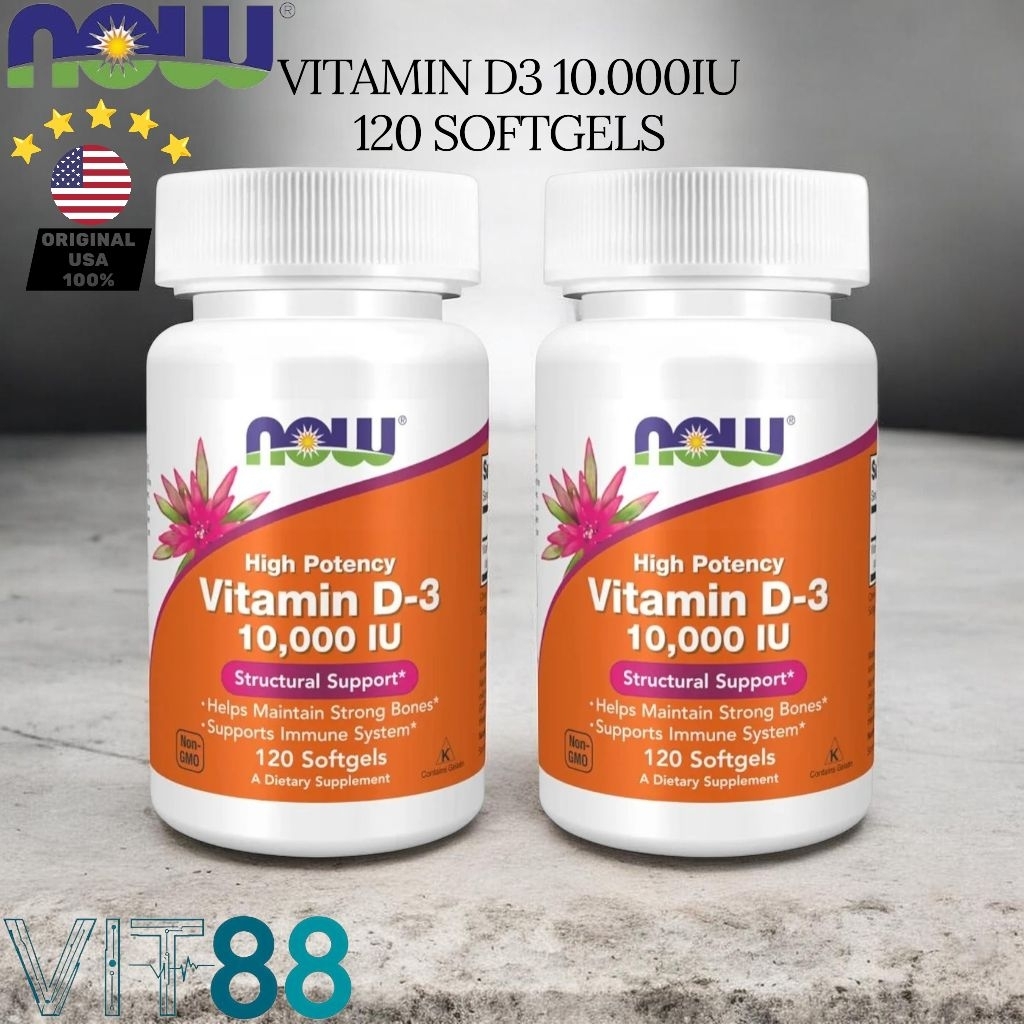 Now Vitamin D3 10000 iu High Potency isi 120 Softgels ORIGINAL USA