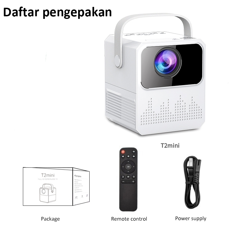 2026 KYB T2 LED Proyektor Mini Smart Proyektor Android TV 4K