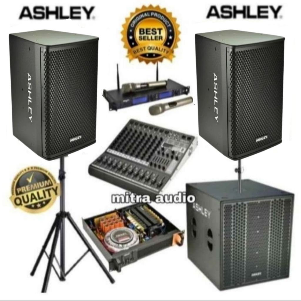 Paket Soundsystem Ashley Pasif 12 Inch Mixer Ashley 8 Channel Subwoofer Ashley Pasif 15 Inch