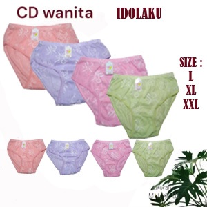 6 Pcs Celana Dalam Wanita Idola Motif Bunga