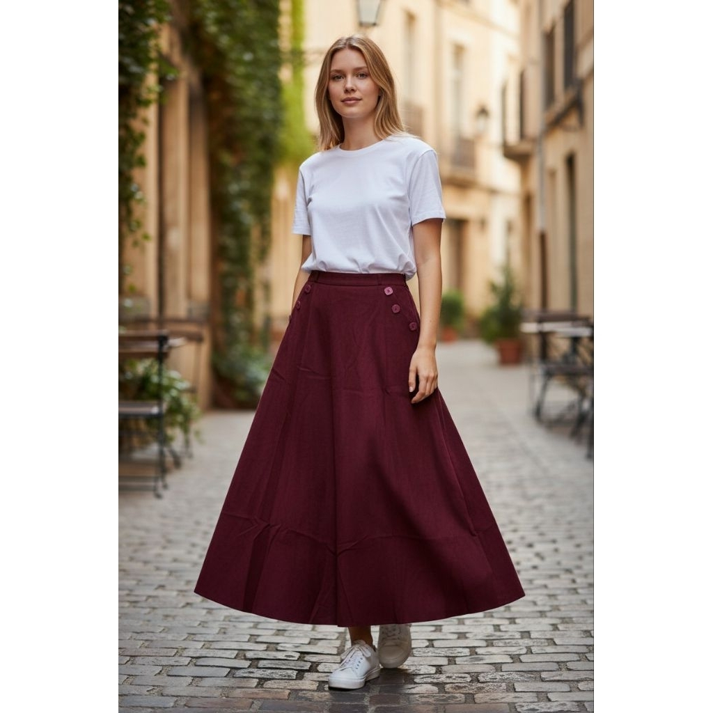 Rok Velvet Import/Rok Velvet/Rok Marun SALE