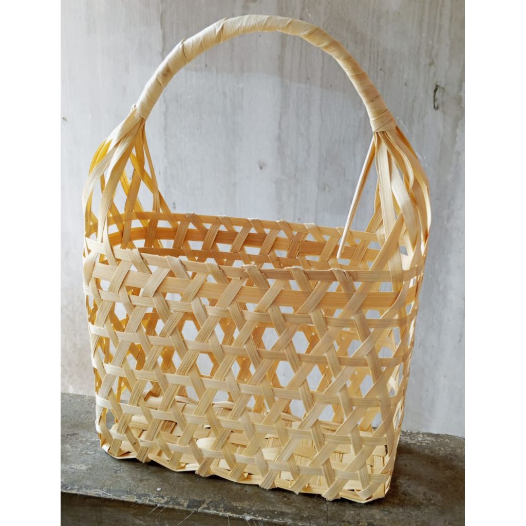 keranjang buah tas keranjang rotan anyaman bambu / keranjang parcel tas souvernir