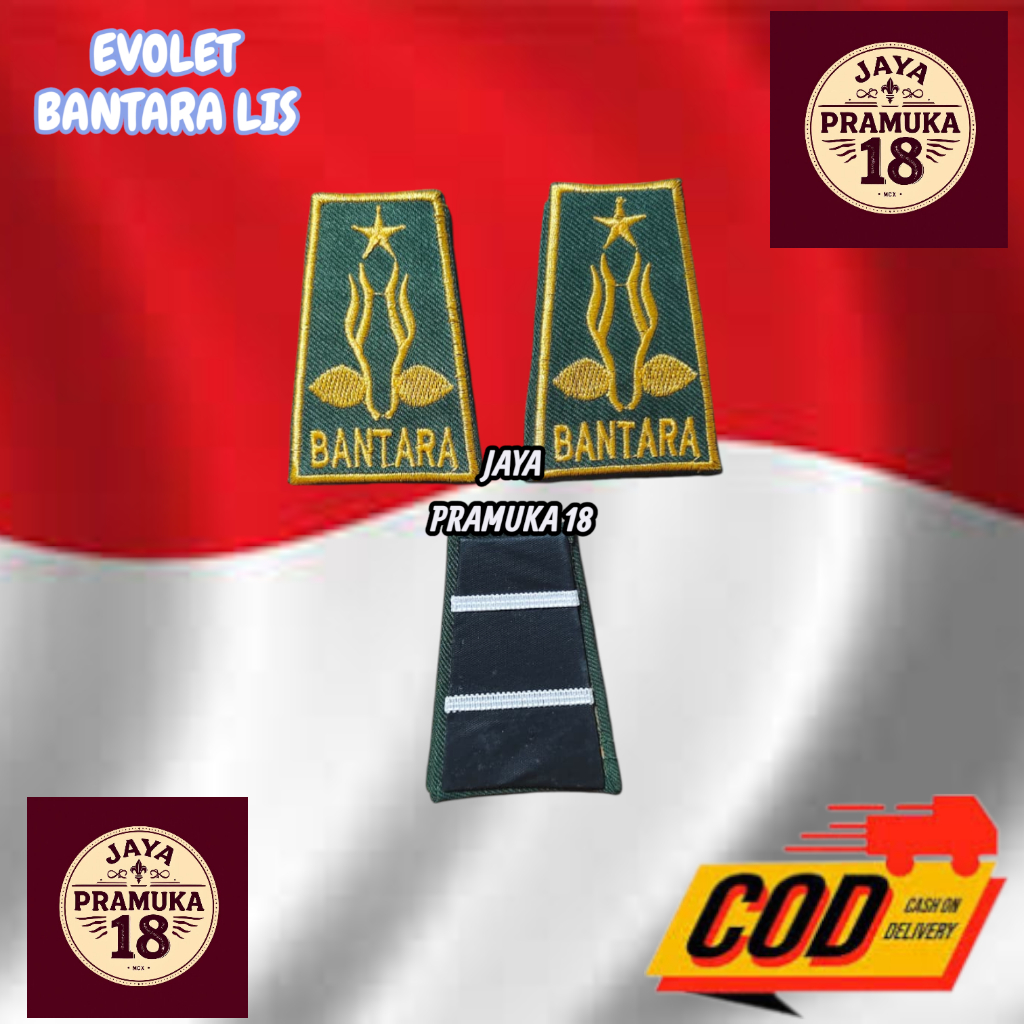 Tku Bantara Pramuka Bantara Lis Bordir Bantara pramuka 100 pasang