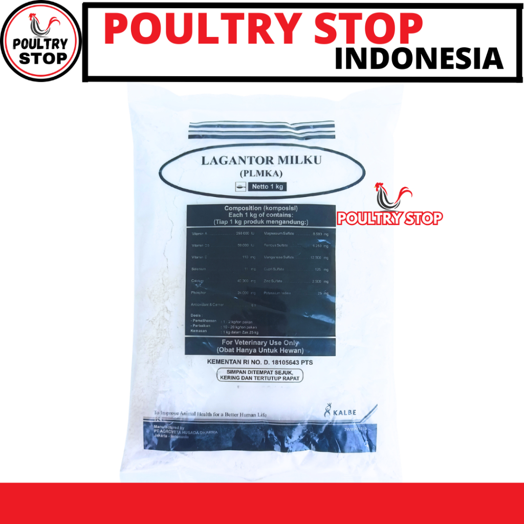 LAGANTOR MILKU 1 KG - Premix Mineral Vitamin Peningkat Produksi Susu & Pertumbuhan Sapi Perah