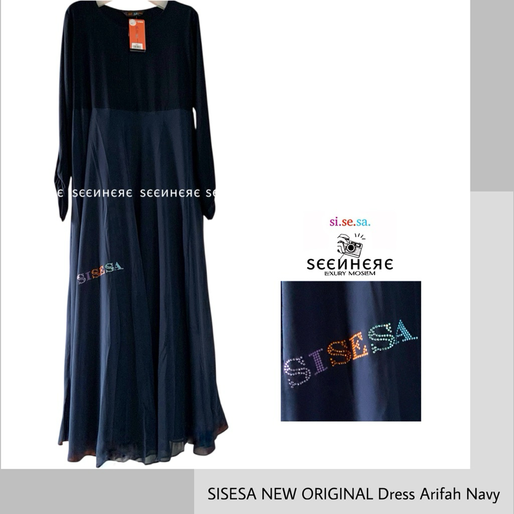 SISESA NEW ORIGINAL GUARANTEED - Dress Arifah Navy (size. 98/138)