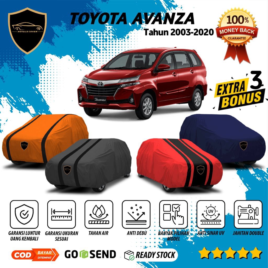 Body Cover Mobil Avanza Veloz / Sarung Mobil Toyota Avanza 2014, 2015, 2016, 2017, 2018, 2019 / Seli