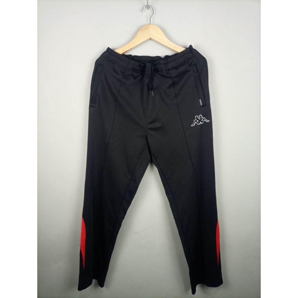 Trackpants Kappa Original_Hitam List Merah_Size L-XL