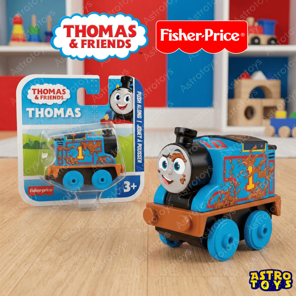 Thomas and Friends Muddy Thomas Plastic Push Along Fisher Price Original Mattel / Diecast Kereta Api