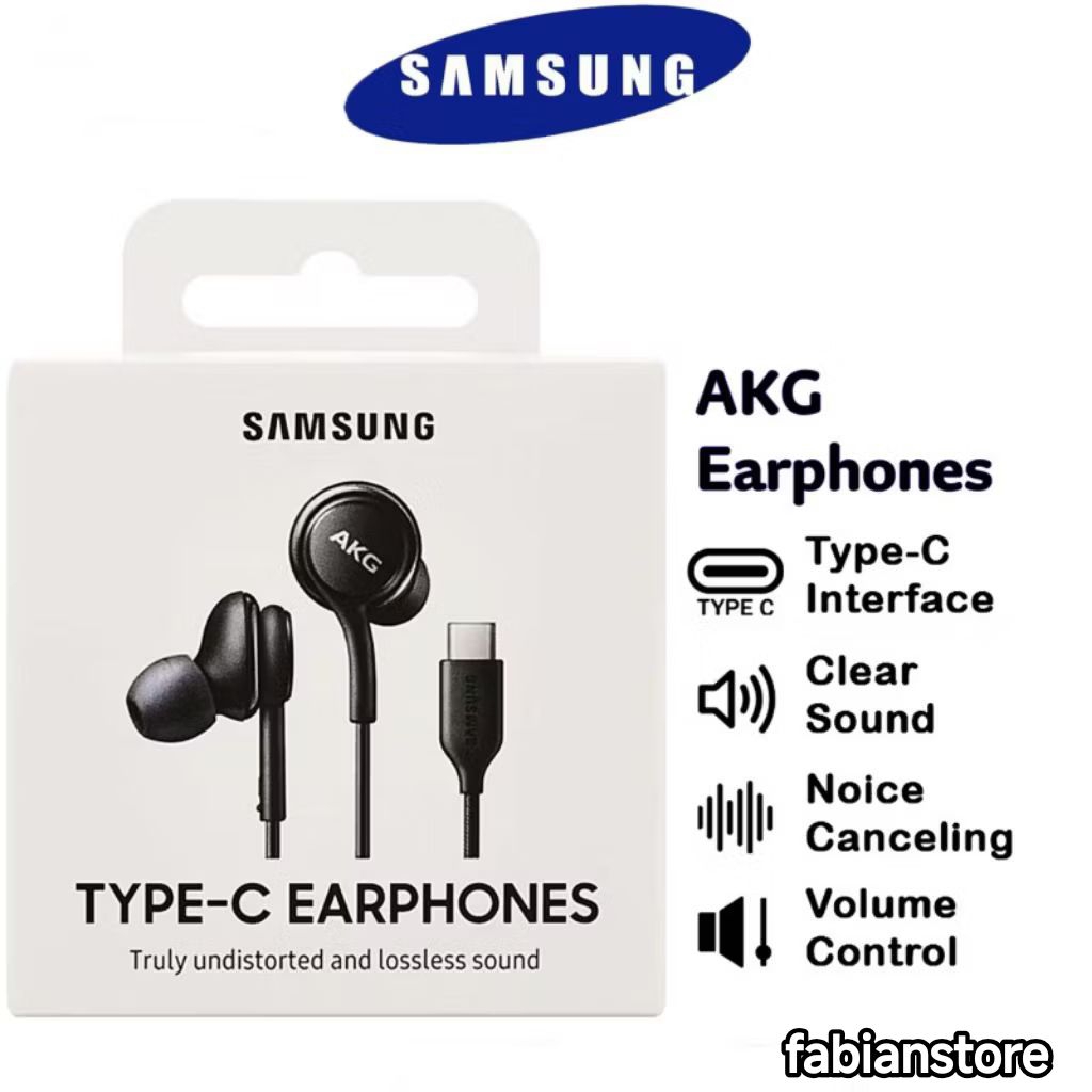 Headset Handsfree Samsung S20 fe / S21 fe/ S23 fe / S24 fe Original earphones Akg tipe C