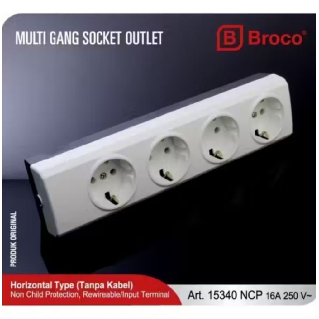 STOP KONTAK TERMINAL BROCO 4 LUBANG NCP