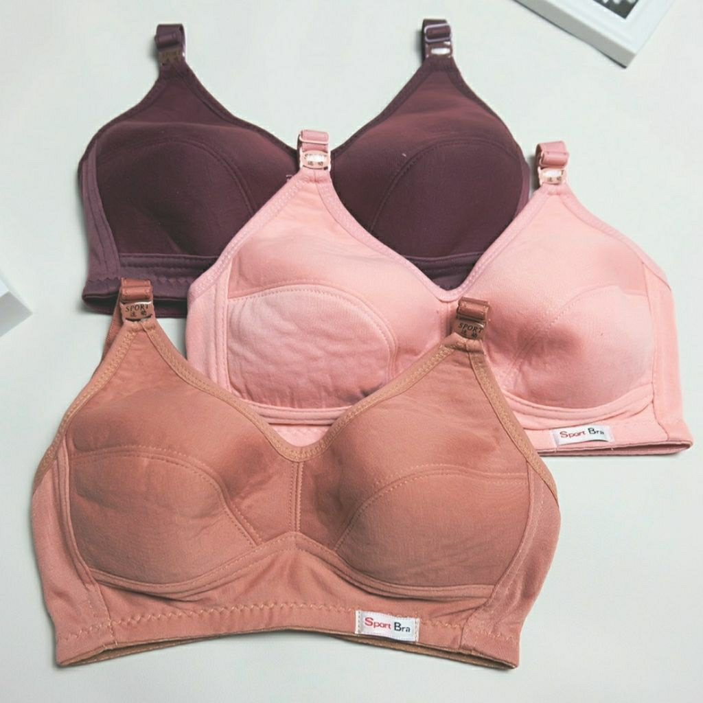 Bra Super Jumbo Sport Bra Big Size 52, 50, 46, 44, 42, 40, 38 BH Tanpa Kawat Under Wear Sport Bra Ju