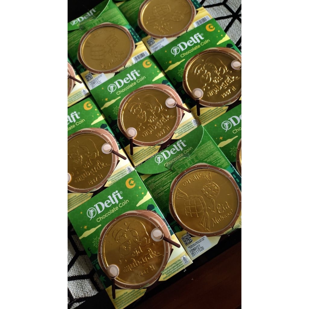 DELFI CHOCOLATE COIN LEBARAN - CHOCOLATE COIN EID MUBARAK - COKLAT DELFI