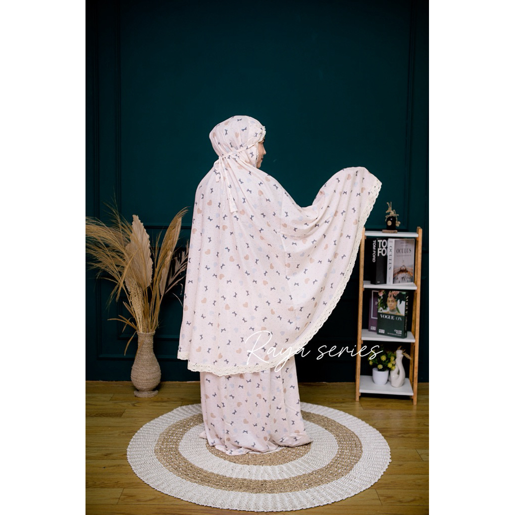 KL Mukenah 2in1 Risleting Rayon Motif Pita Love