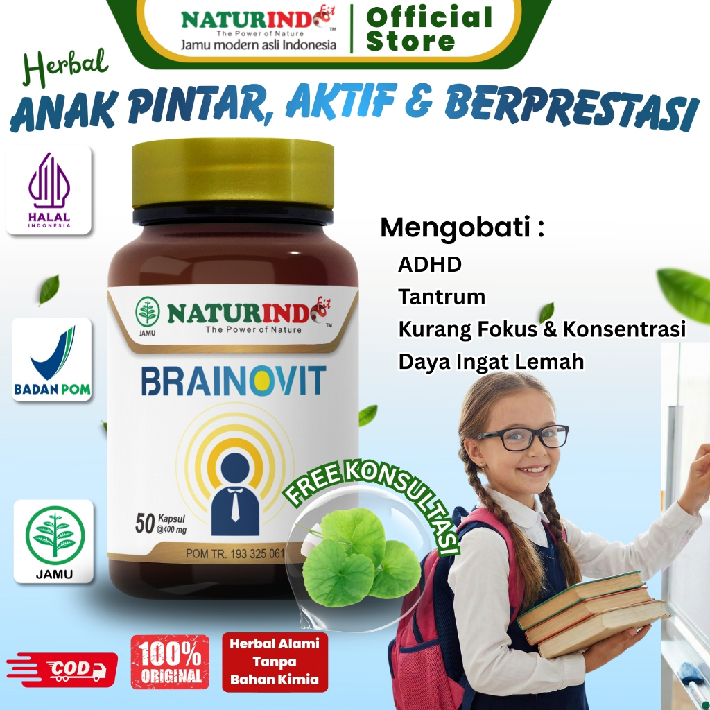 Brainovit Vitamin Otak Anak Meningkatkan Performa Kecerdasan Otak | ADHD | Lemah Konsentrasi | Terla