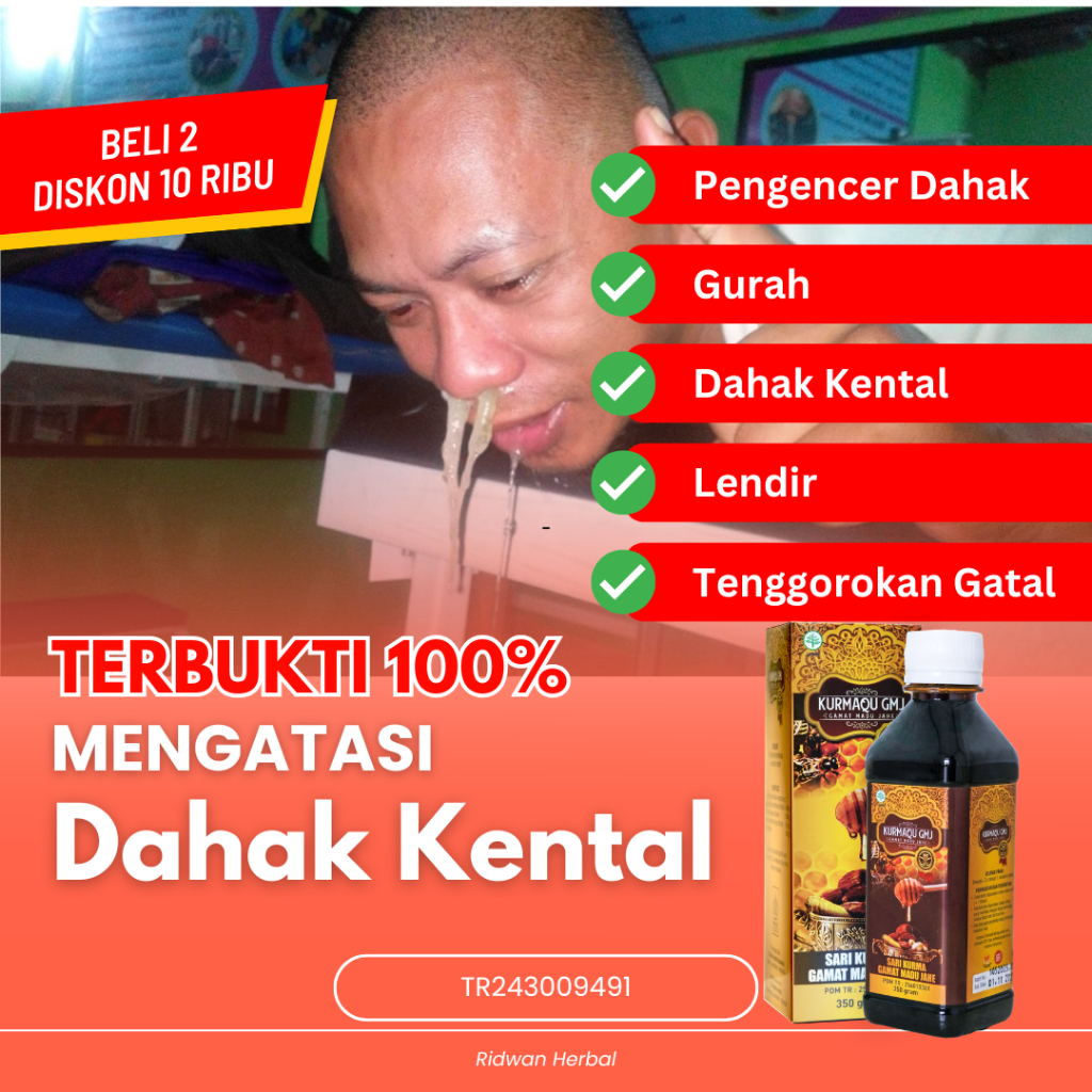 Kurmaqu Obat Pengencer Dahak, Penghilang Dahak Di Tenggorokan, Dahak Susah Keluar, Lendir Di Tenggor