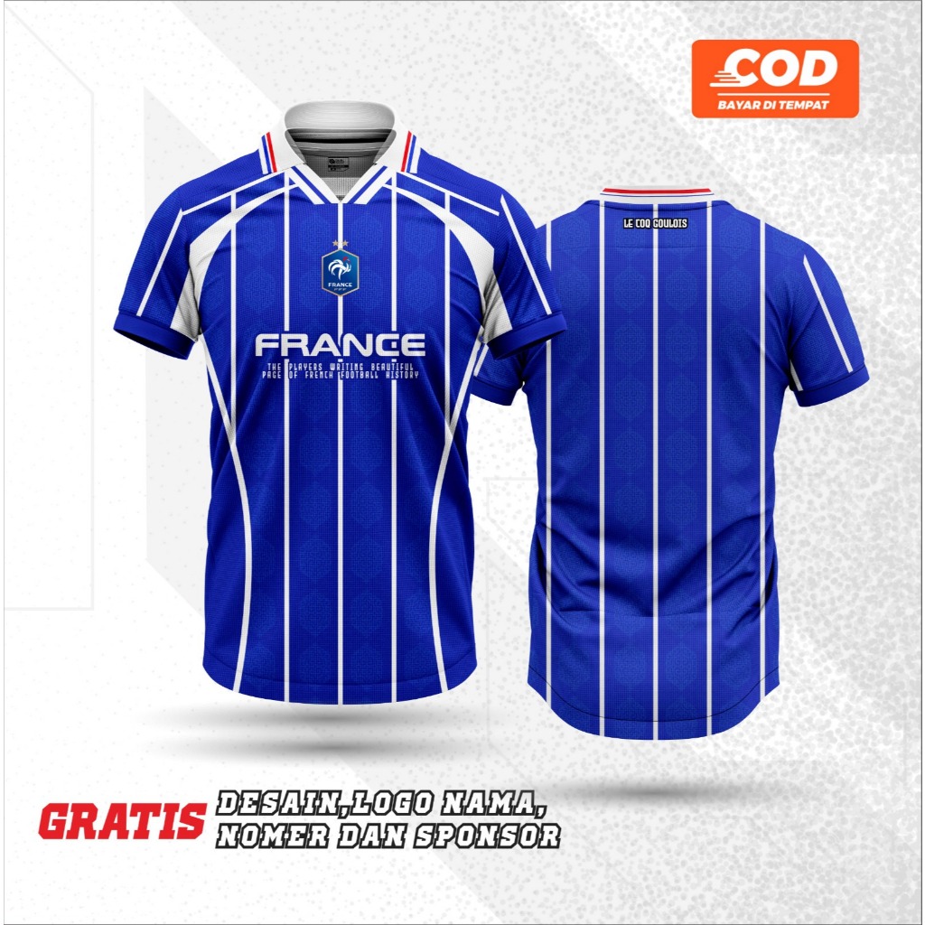 Jersey Fantasy Timnas Prancis Ayam Jantan / Baju Prancis / Kaos Prancis