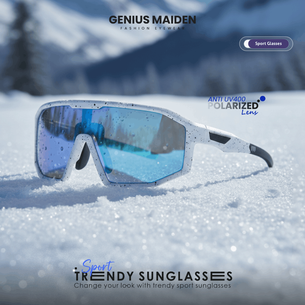 Genius Maiden Kacamata Olahraga Outdoor Sport Sunglasses Anti Silau Matahari Pria Wanita Fashion Gla