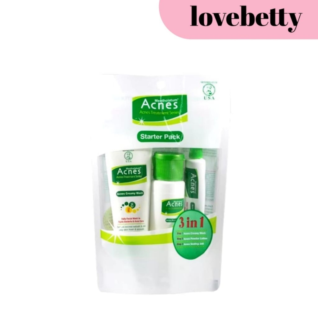 Acnes Starter Pack - Paket Perawatan Wajah Berjerawat 3 in 1