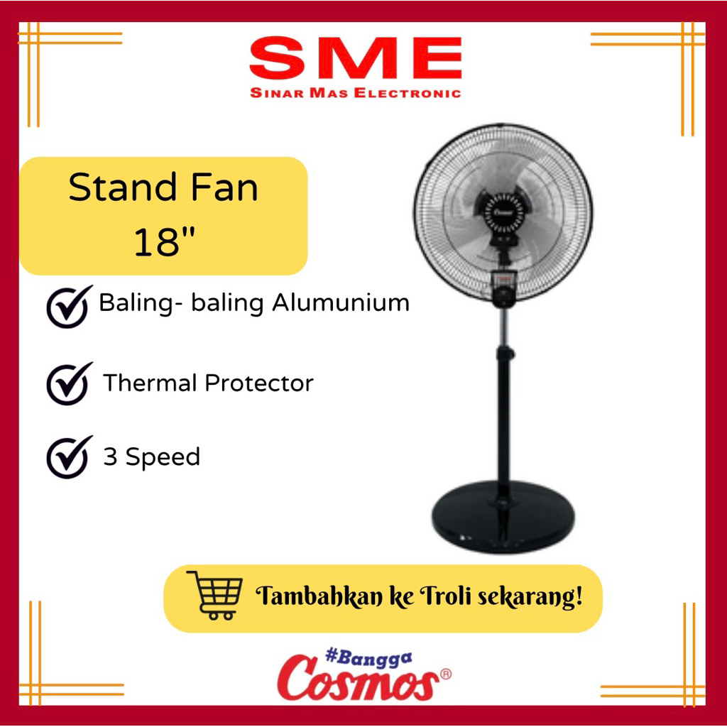 Kipas Angin Besi / Alumunium Cosmos 18"
