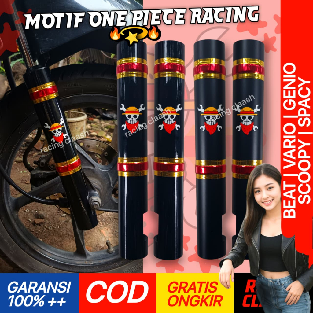Master Cover Shock Depan Beat Vario Scoopy Spacy Genio Motif One Piece Racing 110 125 150 160 Karbu 