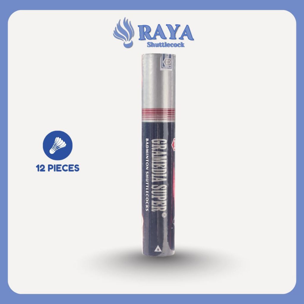 Shuttlecock Gramedia Super Biru  - ORIGINAL - TERMURAH - Badminton Bulu Tangkis Kok Cock