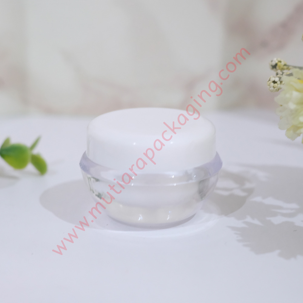 POT APEL AKRILIK 15GR PUTIH - POT CREAM APEL ACRYLIC 15GR PUTIH - POT KOSMETIK APEL ACRYLIK 15GR PUT
