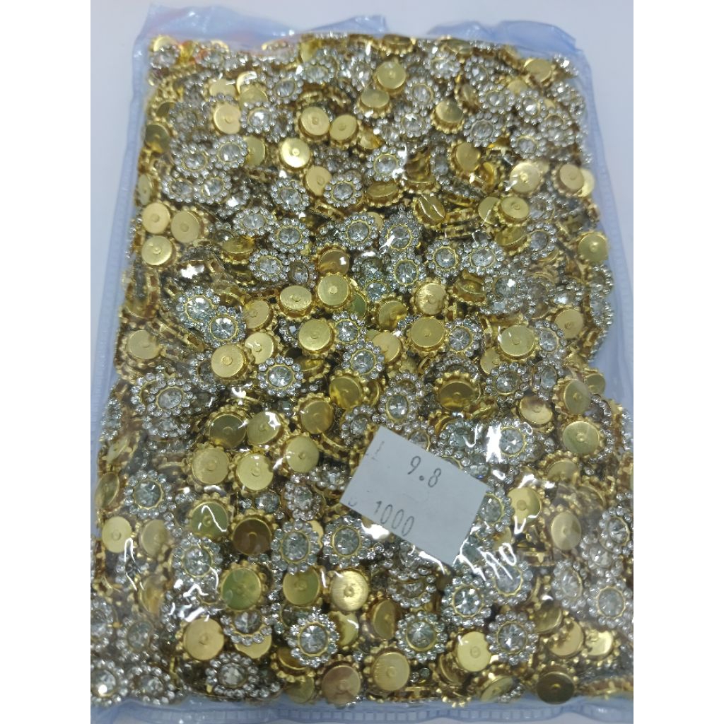 PAYET BUNGA MATAHARI 10mm Cangkang GOLD 1Pack