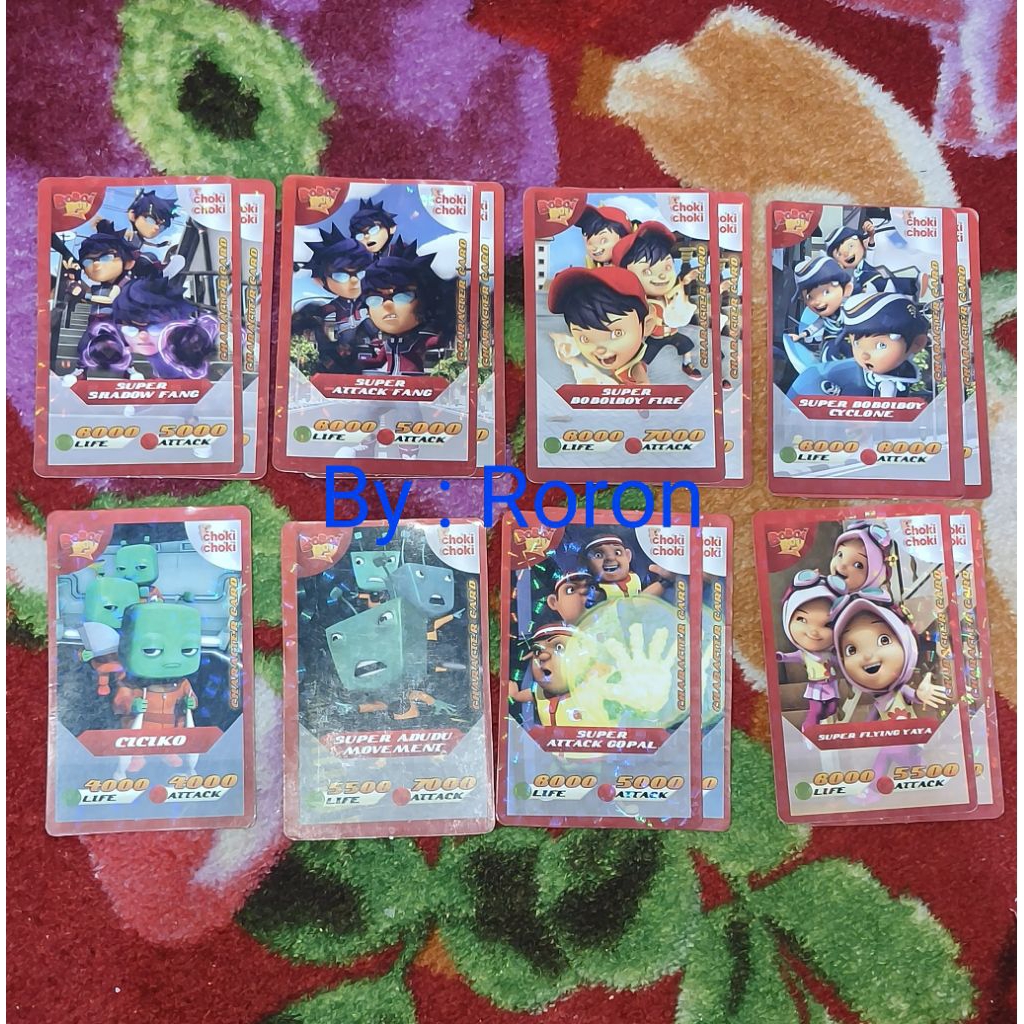 Kartu Choki Choki Boboiboy Tahun 2015 Desain Holo & Basic