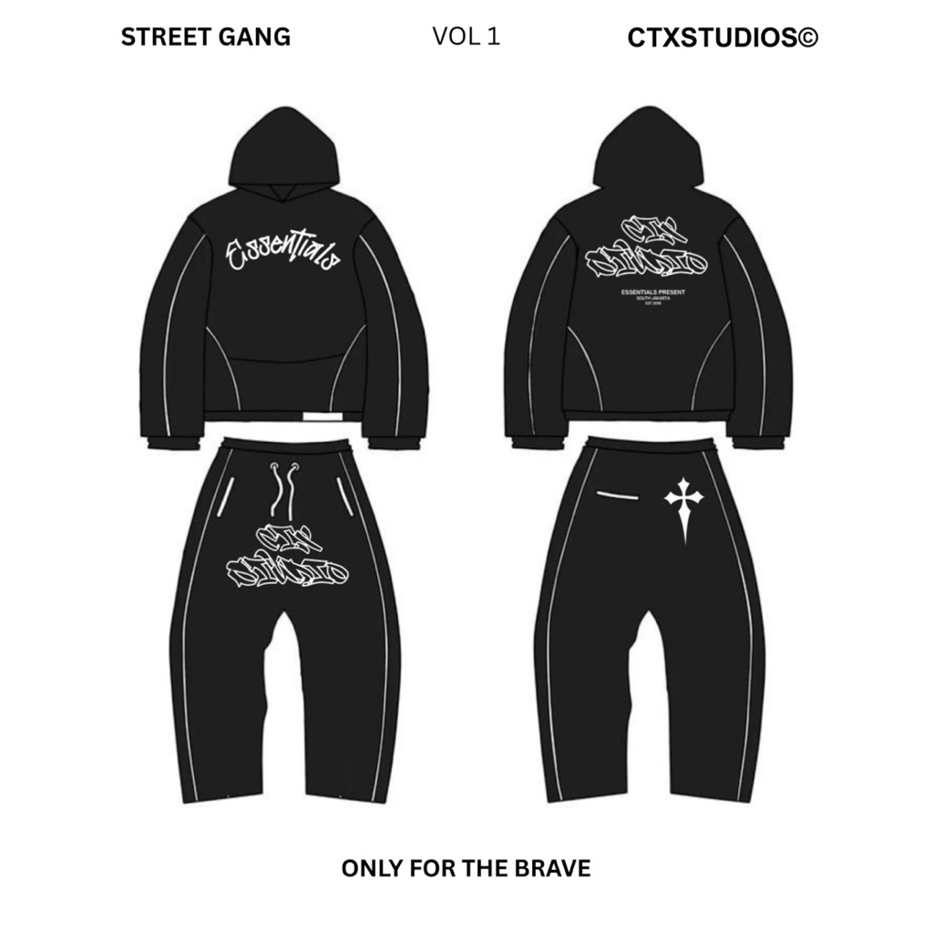 ONE SET CTXSTUDIOS HOODIE + SWEATPANTS  COTTON FRENCH TERRY 330 GSM | COTTON.EX