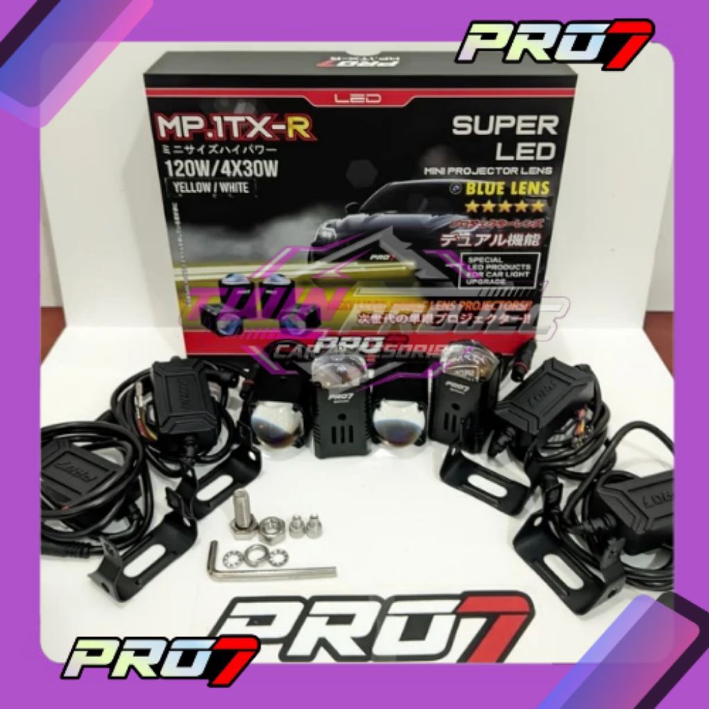 PRO7 MP1TXR Premium LED Mini Projector Lampu Sorot Laser Proie 1 Mata Pro 7 MP.1TX-R dengan Kualitas